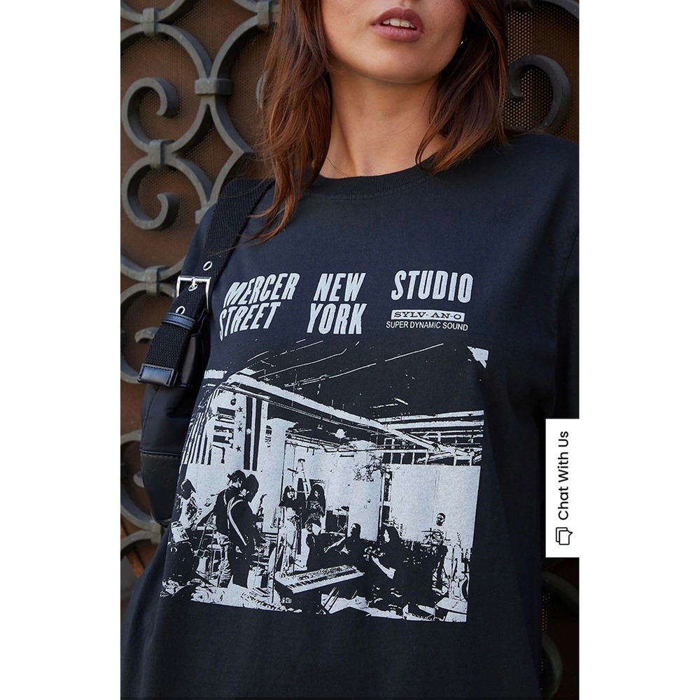 John Galt NYC Graphic Tee Washed Black Oversized Streetwear Y2K Grunge